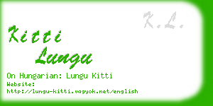 kitti lungu business card